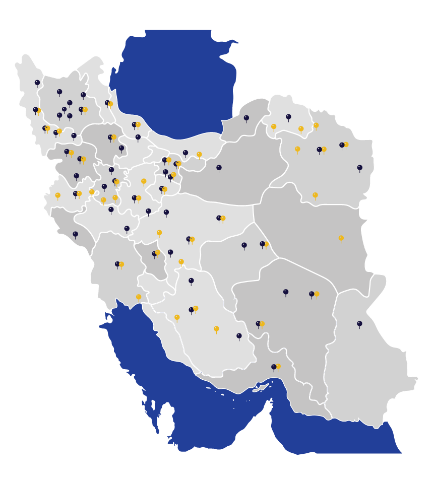 نقشه نمایندگی‌ها